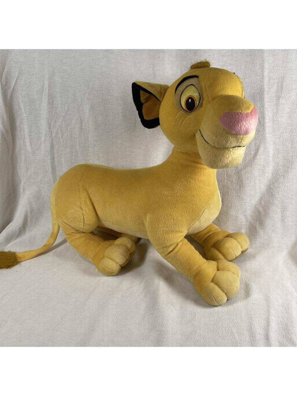 Disney vintage 2002 The Lion King Young Simba Stuffed Animal Plush 17” hasbro